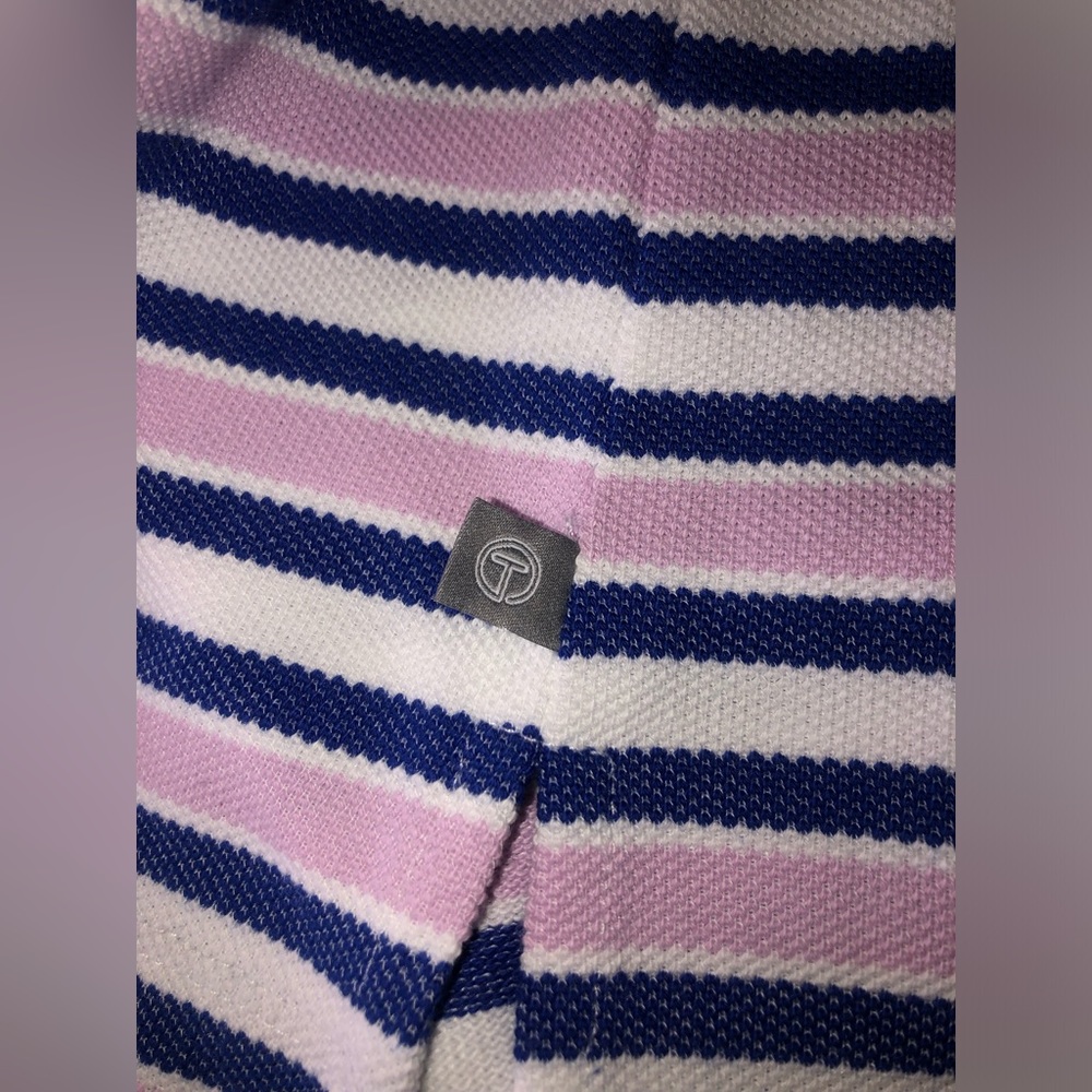 T by Talbots XL Ladies Striped Pullover Blue Pink White Quality - Picture 5 of 11